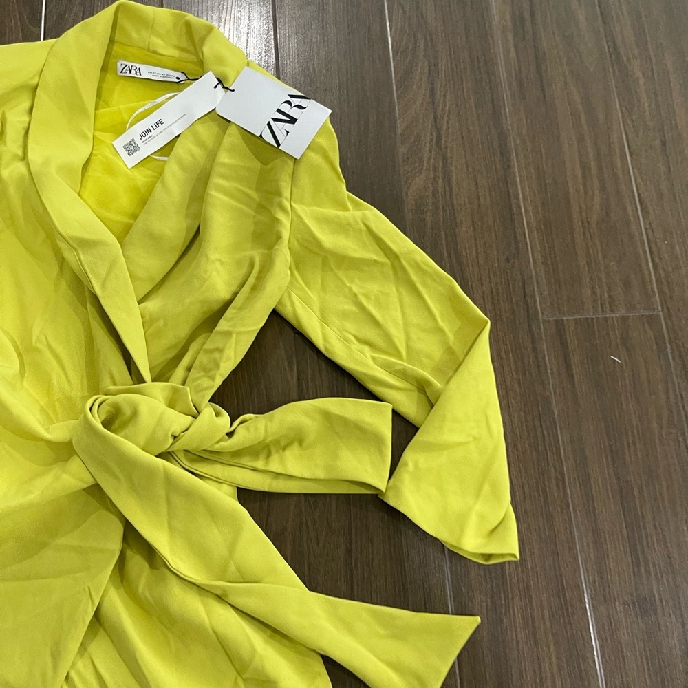 Zara lime green blazer dress - Picture 5 of 15